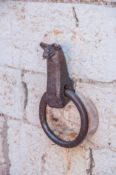 Antique Ring Tie Horses — Fotografia de Stock