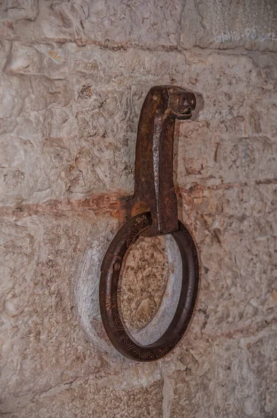 Antique Δαχτυλίδι Για Δέσει Άλογα — Φωτογραφία Αρχείου