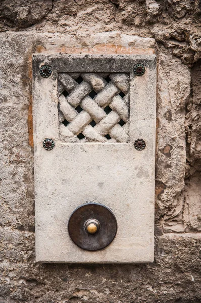 Kamenný Interkom Starém Městě Matera — Stock fotografie
