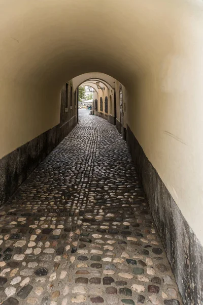Pequeñas Calles Arcos Centro Liubliana Calles Históricas Monumentos — Foto de Stock