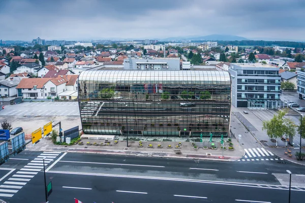 Şehirdeki Binasının Havadan Görünüşü Telifsiz Stok Fotoğraflar
