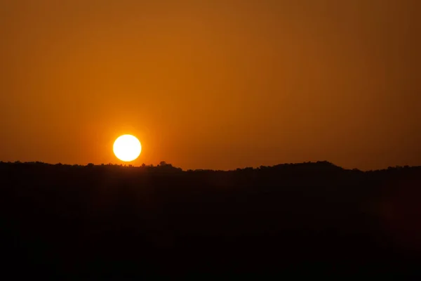 Sun Falling Horizon — Stock Photo, Image