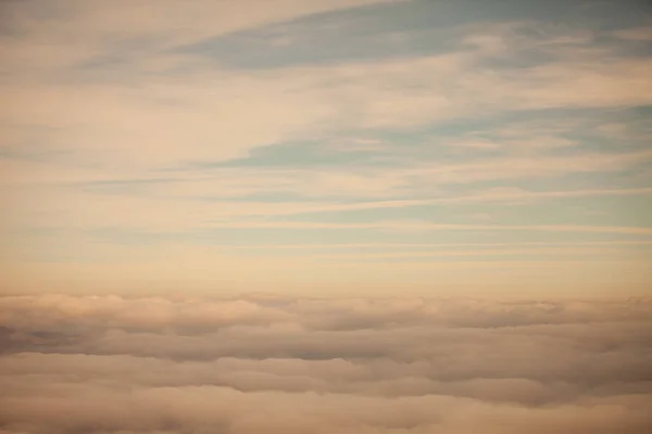 Cielo Nublado Mal Tiempo Con Vista Aérea Niebla — Foto de Stock