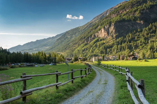 Horská Pěší Stezka Alpských Údolích — Stock fotografie