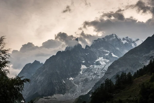 Dåligt Väder Mont Blanc Massivet — Stockfoto