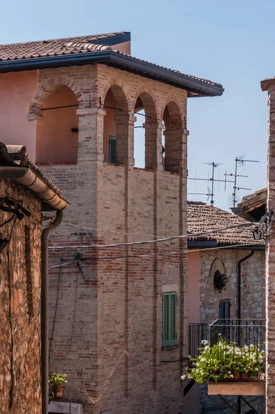 Stare Kamienne Centrum Mieście Umbrii Włochy — Zdjęcie stockowe