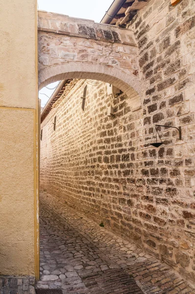 Archi Pietra Nel Centro Storico Una Città Medievale — Foto Stock