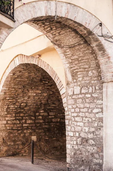 Stone Arches Historic Center Medieval City — Stock Photo, Image