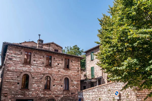 Batu Tua Pusat Kota Umbria Italy — Stok Foto