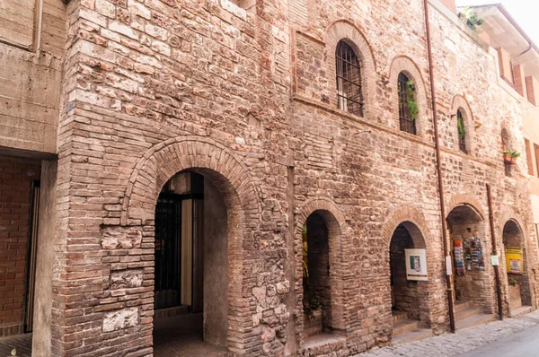 Stare Kamienne Centrum Mieście Umbrii Włochy — Zdjęcie stockowe