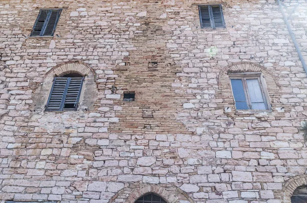 Altes Steinzentrum Einer Stadt Umbrien Italien — Stockfoto