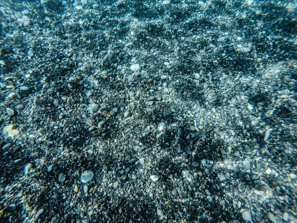 透明度の高い浅海の石の海底で — ストック写真