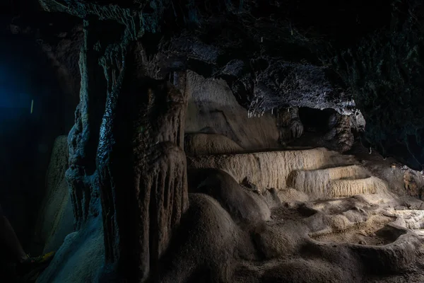 Cave Interior Stalactites Stalagmites — Stock Photo, Image