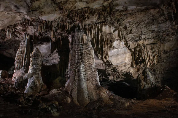 Stalactites Stalagmites Central Chamber Cave — Photo