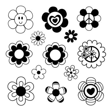 Bir demet izole çiçek, barış sembolü.