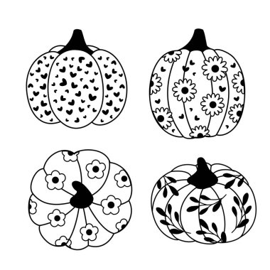 Eski moda balkabakları seti.