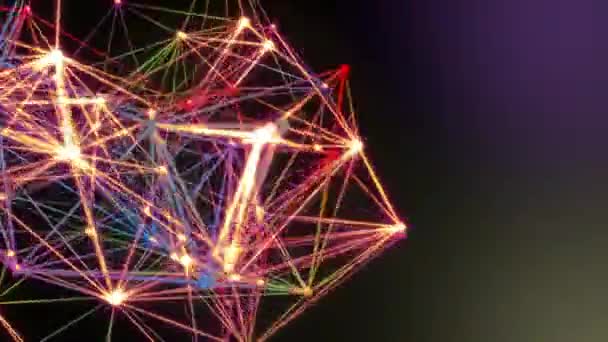带彩色结点的抽象丛背景 — 图库视频影像