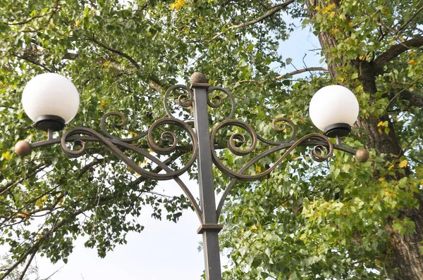Utcai Lámpák Retro Stílusban Óvárosban — Stock Fotó