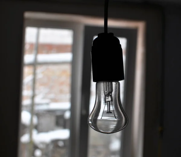 Aufgrund Der Fehlenden Stromversorgung Leuchtet Die Glühbirne Nicht — Stockfoto