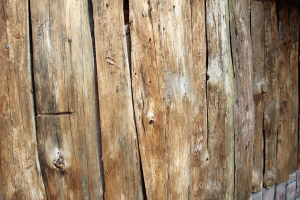 Old Wooden Economic Fence Made Boards — Stock Photo, Image