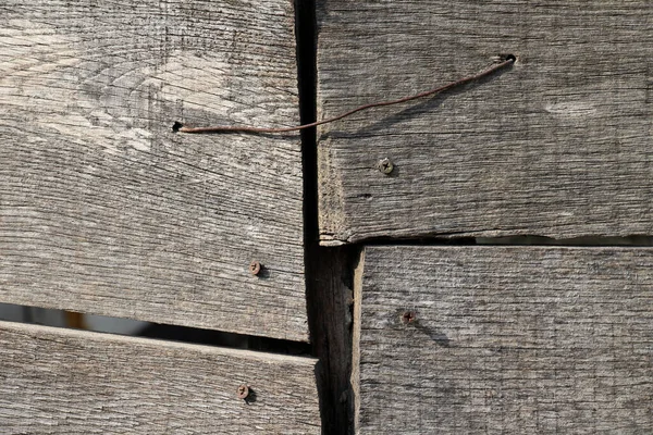 Régi Fából Készült Gazdasági Kerítés Deszkákból — Stock Fotó