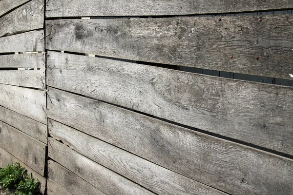 Régi Fából Készült Gazdasági Kerítés Deszkákból — Stock Fotó