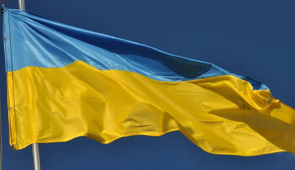 Blue Yellow Colors National Flag Ukraine — Stock Photo, Image