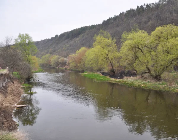 Nehir ve yeşillikle kaplı bahar manzarası