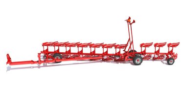 Yarı Bağlı Plough tarım ekipmanı 3D görüntüleme