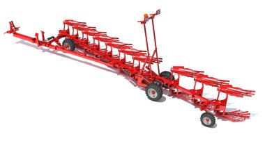 Yarı Bağlı Plough tarım ekipmanı 3D görüntüleme