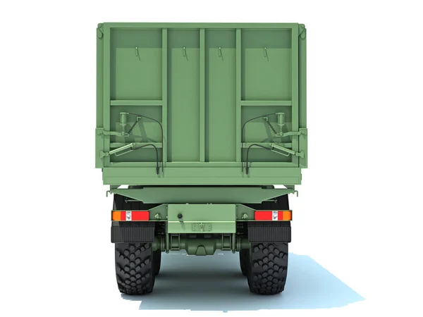 Camión Militar Road Modelo Renderizado 6X6 Sobre Fondo Blanco — Foto de Stock