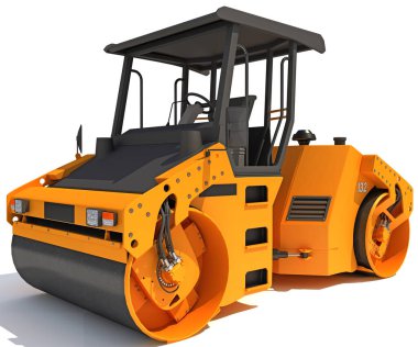 Kompakt Tandem Vibratör Yol Roller 3B oluşturma modeli