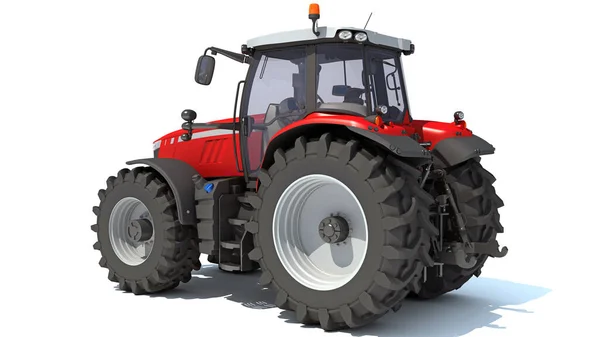 Rendering Farm Tractor White Background — Stock Photo, Image
