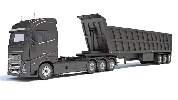 Напівавтоматична Вантажівка Моделлю Рендеринга Білому Тлі — стокове фото