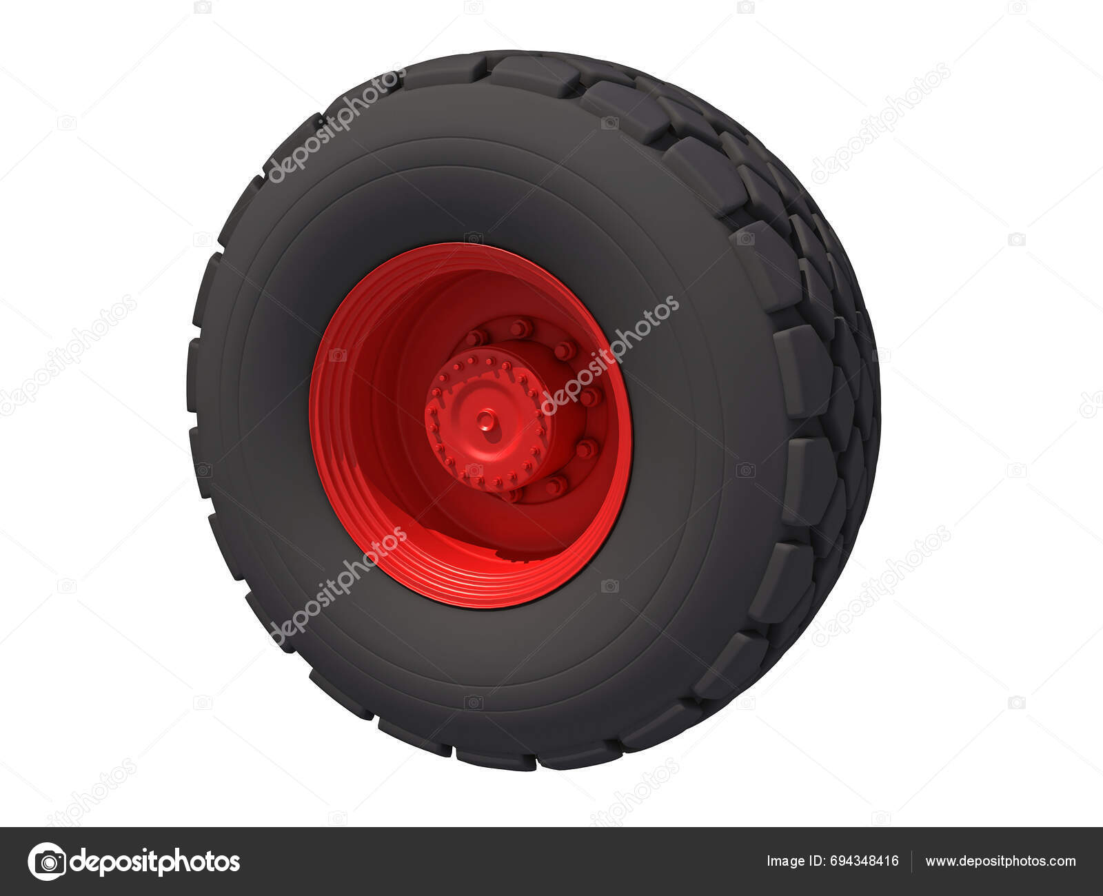 Truck Wheel Rendering Model White Background ??? Stock Photo ?? 3D-Horse ...