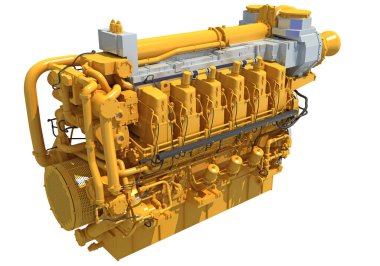 Gemiler, Yatlar ve Tekneler için Denizcilik İtici Motoru 3D modelleme