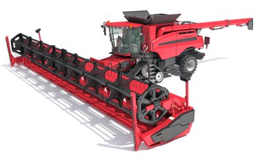 Çiftlik Hasatçısı 3D modelini beyaz arkaplanda birleştirme