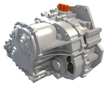 Araç Aktarımı 3D yorumlama modeli Beyaz arkaplanda Trans