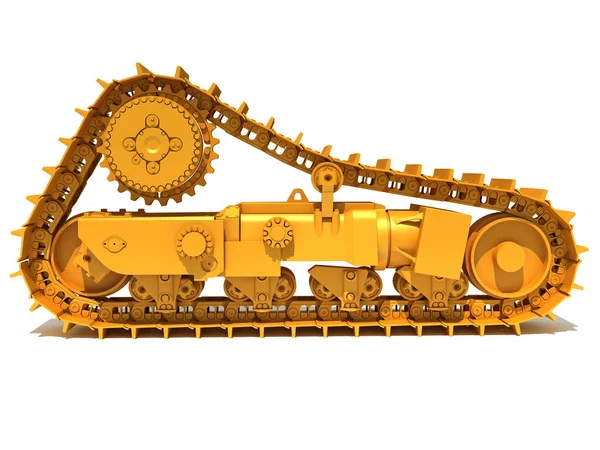 Ekskavatör Parça 3 boyutlu görüntüleme modeli beyaz arkaplan üzerinde