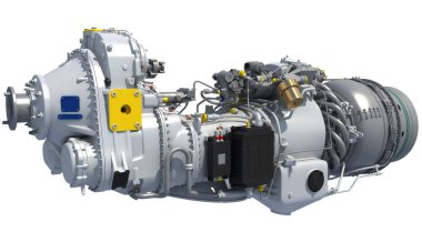 Turboprop Uçak Motoru 3 boyutlu hazırlama modeli