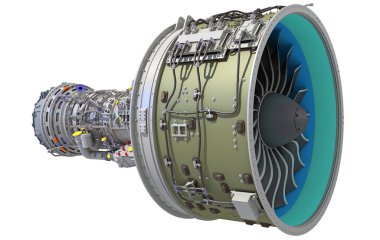 Uçak Turbofan Motoru 3D görüntüleme modeli