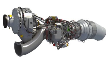 Turboprop Uçak Motoru 3 boyutlu hazırlama modeli