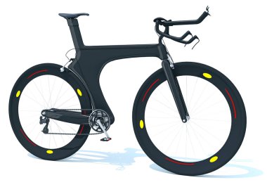 Beyaz zemin üzerinde 3D bisiklet modelleme