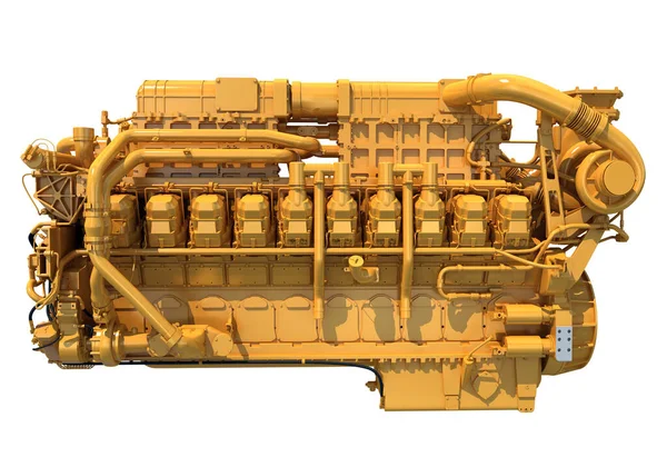 Beyaz zemin üzerinde Deniz İtici Motoru 3D görüntüleme modeli