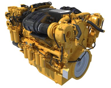 Gemiler, Yatlar ve Tekneler için Denizcilik İtici Motoru 3D modelleme