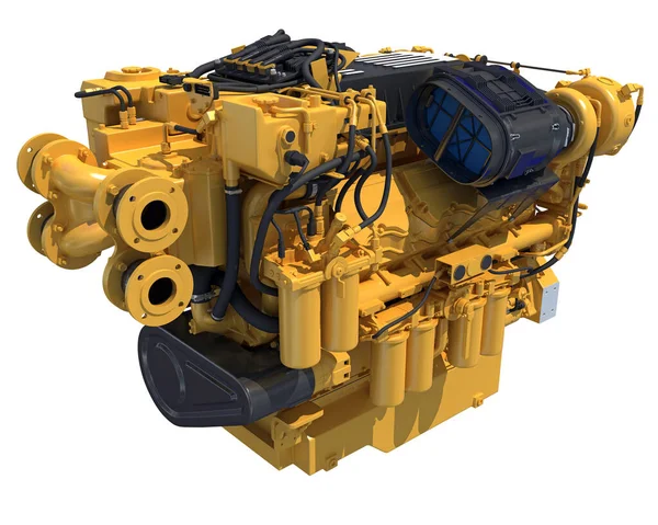 Gemiler, Yatlar ve Tekneler için Denizcilik İtici Motoru 3D modelleme