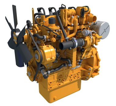Gemiler, Yatlar ve Tekneler için Denizcilik İtici Motoru 3D modelleme