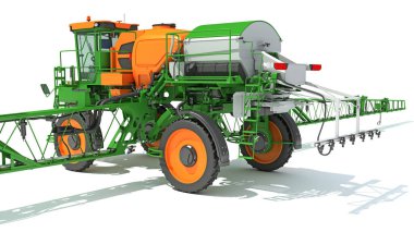 Beyaz arkaplanda Farm Sprey 3D görüntüleme modeli