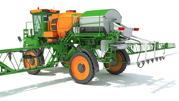 Farm Sprayer 3D rendering model on white background