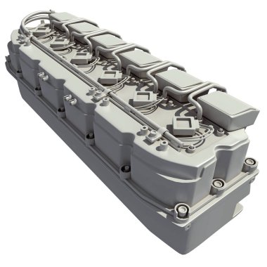 Araç Motoru Bölüm 3 Renklendirme modeli beyaz arkaplanda